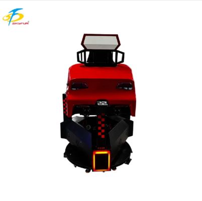 3 Ekranlı Kırmızı Yarış Arabası Arcade Makinesi 360° Dönüşüm, Güç Geri İletişim, 3B Ses, Yüksek Yeniden Yapılandırma Hızı, FEC'ler ve Arcades için Immersive VR Sürüş Simülatörü