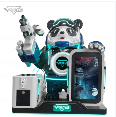 VR Panda Askeri 7 oyun, oyuncak dağıtıcısı, çoklu ödeme desteği ve arcade için özelleştirilebilir Panda tasarımı ile son teknoloji interaktif VR çekim makinesi