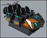 Eğlenceli Araç 6 Koltuklu VR Sinema Simülatörü. Çok oyunculu 9 boyutlu hareketli yolculuk, çark yapısı, çift renkli LED lambaları, 20'den fazla özel oyun ve DPVR gözlüğü.