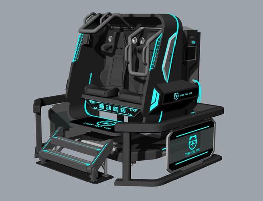 Eğlenceli Döner Yıldız 2 Koltuk VR Simülatörü. 360° Sonsuz Dönüş, Kompakt Tasarım, Özel Efektlerle 20 Oyun, DPVR E3S Gözlükleri ve 32 Inçlik Monitör