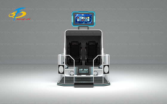 360 ° Dönüşümlü ve Salıncak Koltukları, Uzaktan Kontrol Edilen Renkli Işık, Deepoon VR kulaklıkları, 42 inçlik monitör, Roller Coaster ve dinozor temaları da dahil olmak üzere 40 VR Filmi ile 360 VR Simülatörü Çift Oyuncusu