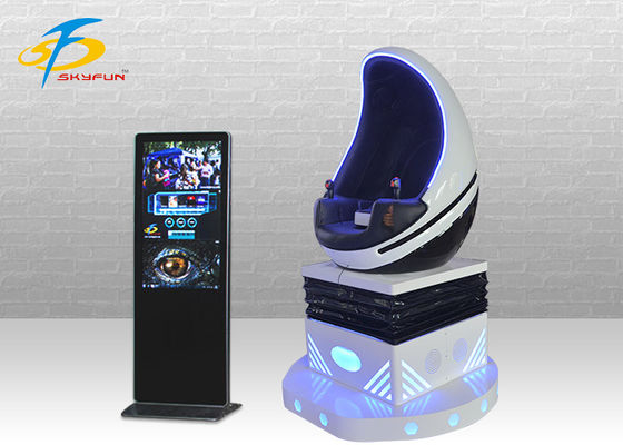 Çocuklar / 9D Vegg Makinesi Simülatörü Jetonlu Tek Koltuk VR Yumurta Koltuğu